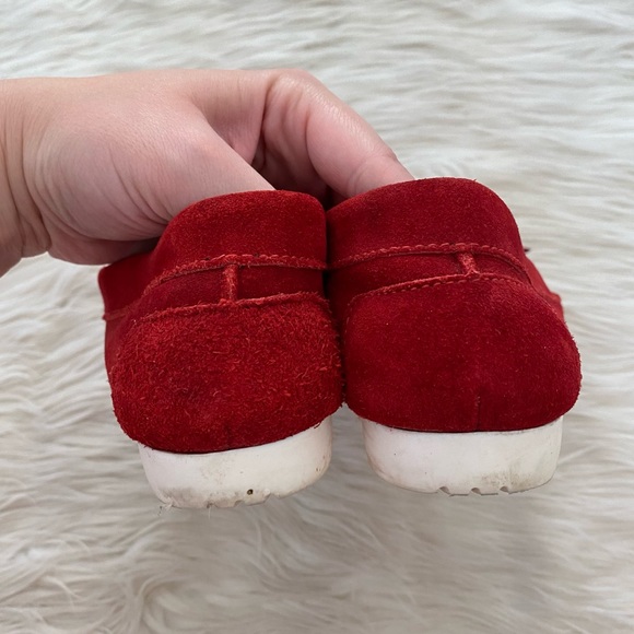 Five Tribe Red Suede Beaded Moccasin Flats - Picture 8 of 13